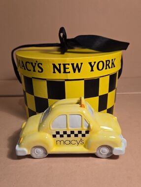 Y2K Macy's Yellow Checker Taxi Coin Bank